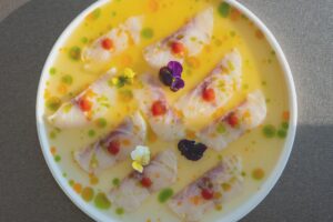 A closeup of a dish at Mylos Restaurant